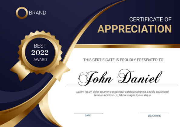 Certificate